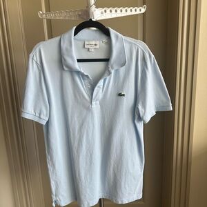 Lacoste Men's Light Blue Polo Shirt (slim fit - medium)